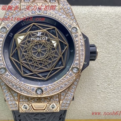 仿錶,精仿錶,複刻手錶WWF廠手錶恒寶/宇舶Big Bang系列—刺青滿鑽腕表,N廠手錶