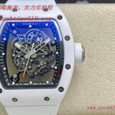 仿錶ZF Factory2021網紅爆款理查德米爾RM055白陶瓷系列複刻手錶