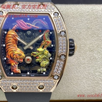仿錶,精仿錶RICHARD MILLE 理查德米勒 RM51-01 龍虎爭霸滿鑽腕表,N廠手錶