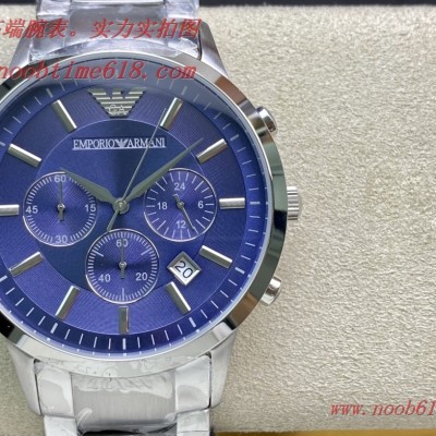 仿錶原單Armani阿瑪尼 型號：AR2448多功能三眼計時手錶,N廠手錶