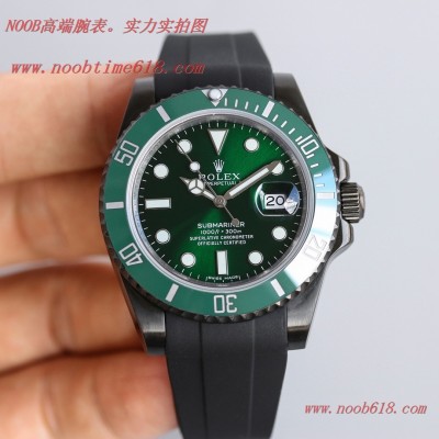 仿錶,精仿錶,複刻錶BLAKEN勞力士Rolex碳黑鋼皇膠帶款水鬼系列,N廠手錶