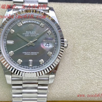 仿錶BP factory rolex dd勞力士紫貝母盤星期日志雙曆40mm3255機芯複刻手錶