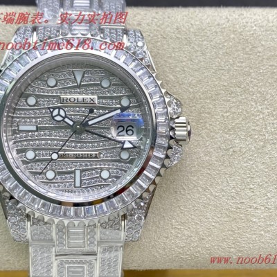 仿錶,TW廠手錶勞力士滿天星腕表勞力士滿鑽格林尼治型II的密鑲鑽特別款ROLEX116769TBR-74779B