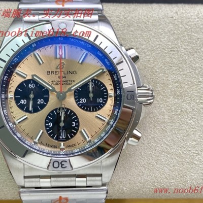 仿錶,鮭魚銅硬核鋼王GF廠手錶百年靈Chronomat複刻手錶