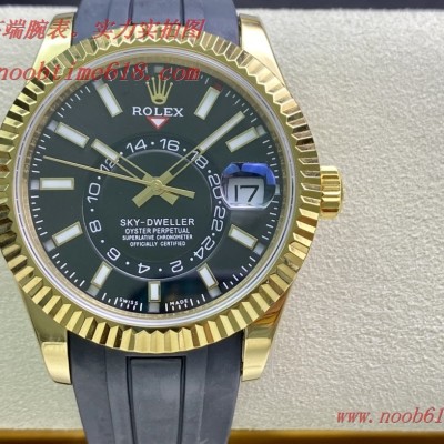 REPLICA WATCH Rolex Sky-Dweller 客定制膠帶款外圈能轉動TW廠勞力士Rolex Sky-Dweller 縱航者型仿錶
