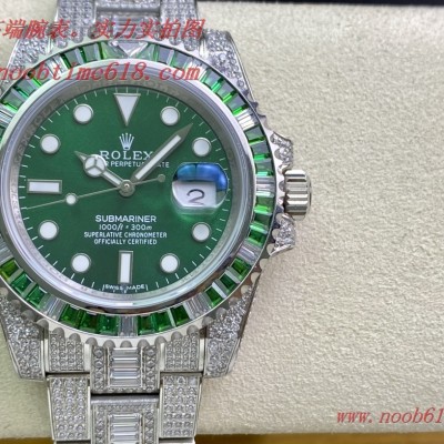 高定滿鑽手錶,滿鑽水鬼,勞力士滿天星腕表潛航者型密鑲鑽特別款複刻錶