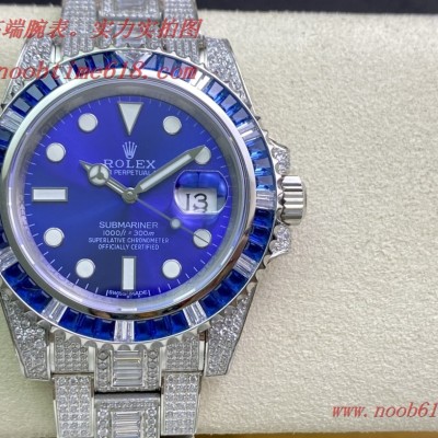 鑽石手錶,滿鑽水鬼,勞力士滿天星腕表潛航者型密鑲鑽特別款複刻錶