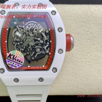 KV廠手錶理查德米勒全新RM-055進口白色陶瓷仿錶