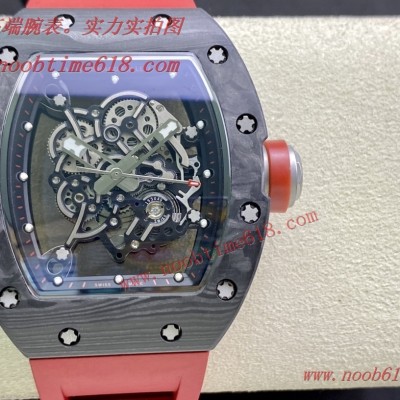 KV factory理查德米勒RM055最強進口原紋碳纖維“V2”升級版複刻手錶