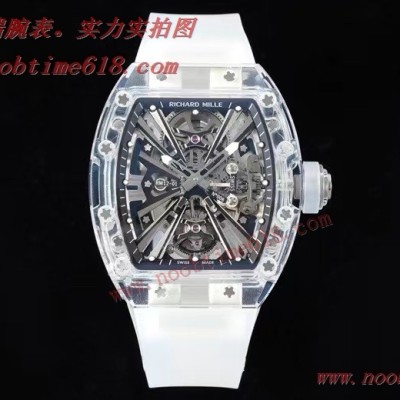 透明陀飛輪手錶,RM Factory理查德米勒RM12-01陀飛輪藍寶石透明版仿錶