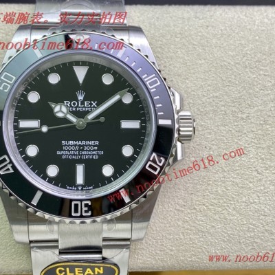 仿錶,Clean廠C廠勞力士rolex 124060 submariner 無曆黑水鬼41MM仿錶