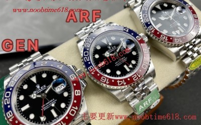 ARF與正品對比勞力士126710BLRO紅藍可樂圈GMT格林尼治V3升級版圈口通紅ARF工廠與正品對比圖片仿錶