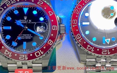 ARF與正品對比勞力士126710BLRO紅藍可樂圈GMT格林尼治V3升級版圈口通紅ARF工廠與正品對比圖片仿錶