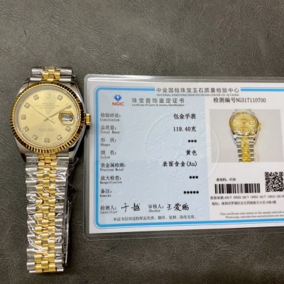 改裝定制手錶包金18K勞力士日誌型36mm3235機芯仿錶代理精仿手錶