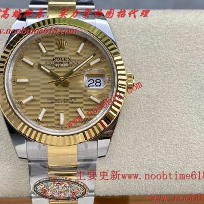 clean工廠勞力士,仿錶,Clean廠 C廠勞力士間金日誌41mm格子紋字面側面不漏鋼,搭載3235一體機芯仿錶