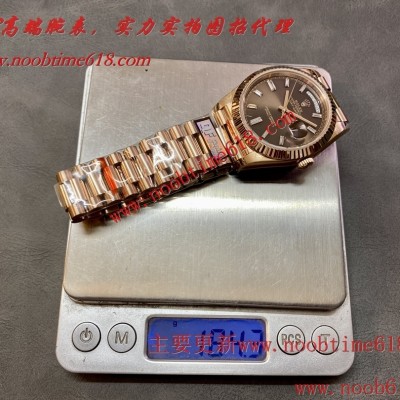 加重量的仿錶,QF工廠配重版加重量勞力士黑冰糖星期日志雙曆型2836機芯尺寸40mm重量184G手感超棒仿表