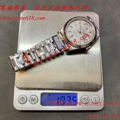 加重量的仿錶,QF工廠配重版加重量勞力士黑冰糖星期日志雙曆型2836機芯尺寸40mm重量184G手感超棒仿表