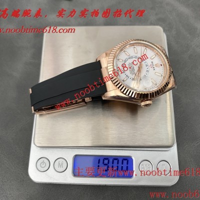 仿錶,ZF工廠利器(V2重金屬版推薦) 配重量可達到與正品銖兩悉稱ROLEX勞力士 天行者 Sky-Dweller史上最複雜勞力士腕表仿錶