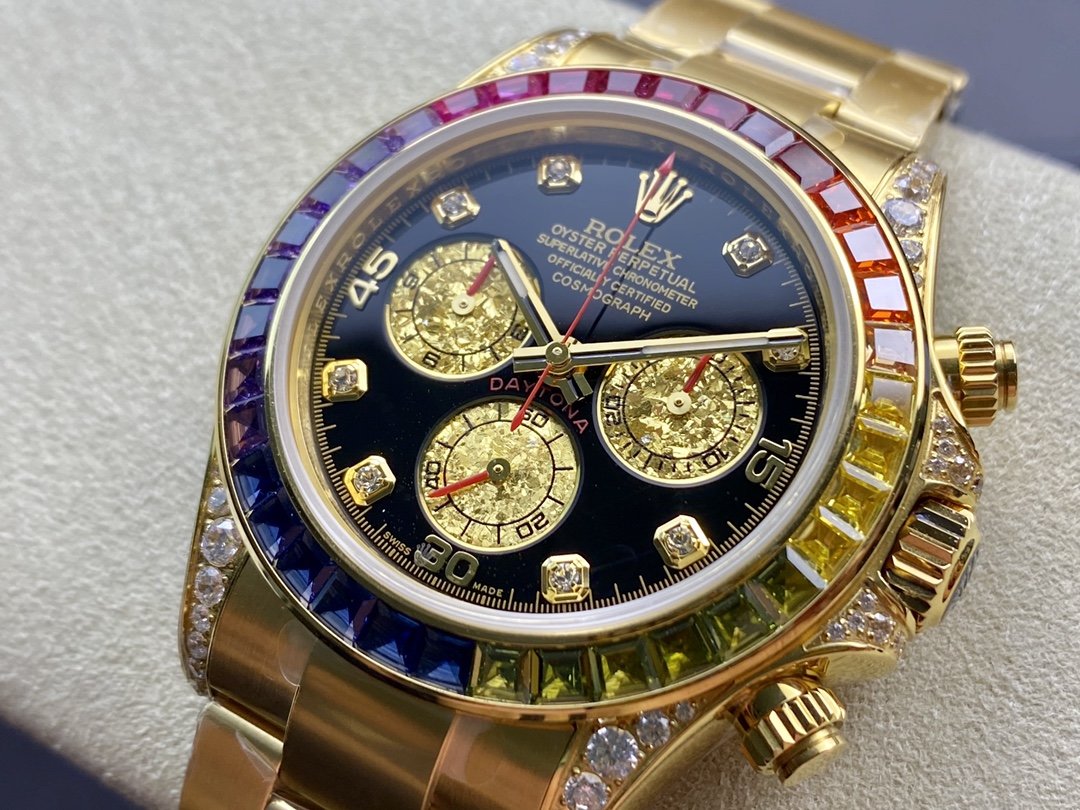 BL廠勞力士鑽盤綵虹迪迪通拿係列計時腕錶一比一複刻手錶高仿手錶