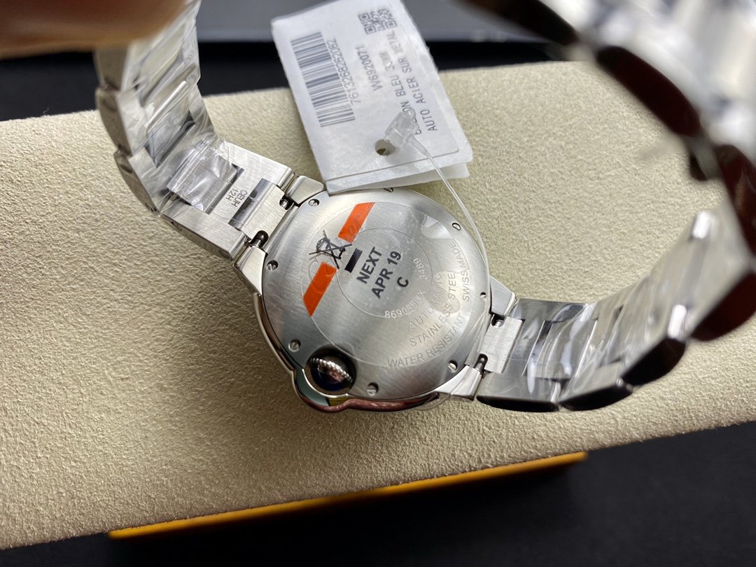 V6廠卡地亞藍氣球機械機芯33mm高仿手錶