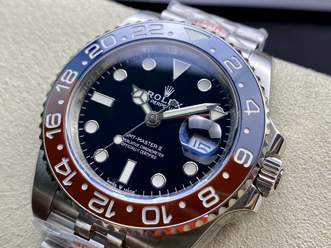 N廠高仿勞力士格林尼治系列可樂圈（可口可樂）紅藍陶瓷圈40MM 3285機芯複刻手錶