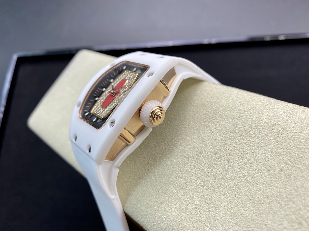 理查德RM07 紅唇陶瓷女表 表徑31mm·日本進口機械機芯複刻手錶
