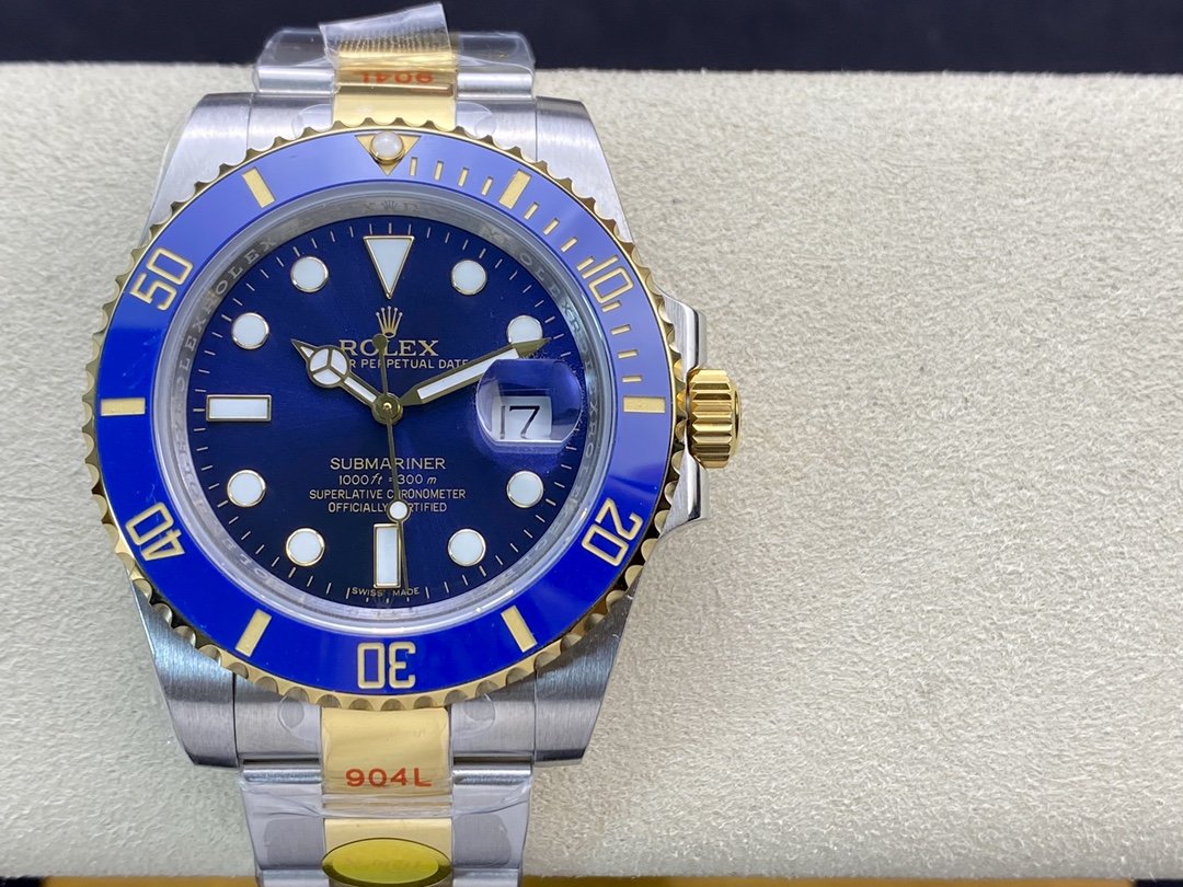 高仿勞力士潛水型系列間金藍水鬼可選配2836/3135機芯40MM複刻手錶