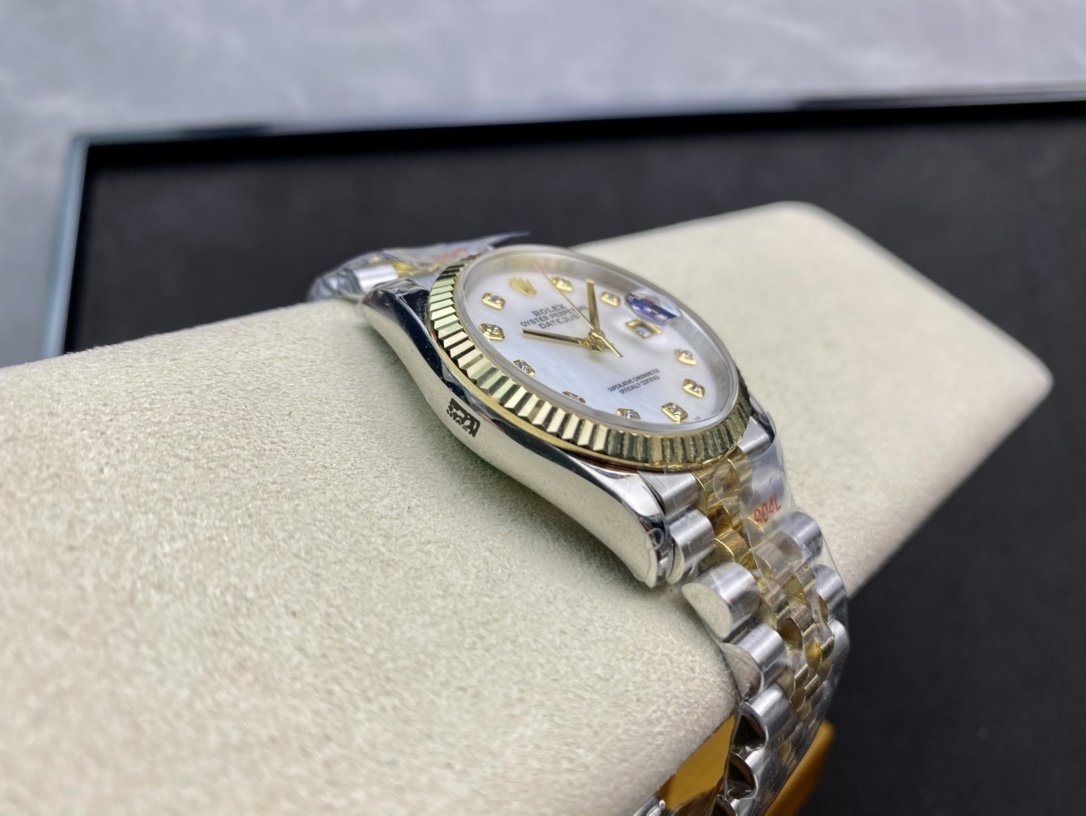 GM廠高仿勞力士36mm五珠鋼帶包金款日誌V3版 3235一體機複刻手錶