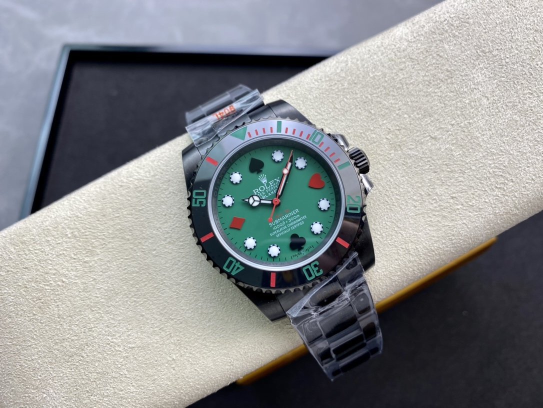 改裝 IPK再出新作BLAKEN工廠聯名款勞力士紅桃黑綠水鬼40MM複刻手錶