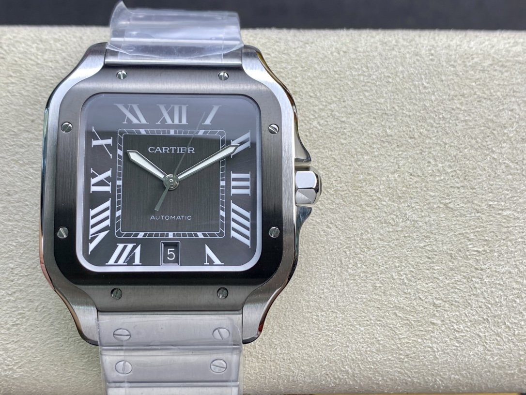V6廠複刻卡地亞 陶瓷圈口 山度士系列9015機芯40mm高仿手錶
