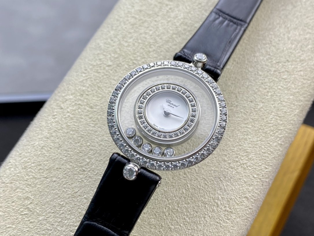 高仿蕭邦-Chopard透明滾珠快樂鑽HAPPY DIAMONDS系列複刻手錶