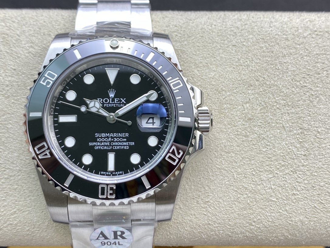 AR高仿勞力士黑水鬼綠水鬼超級＂V4版＂SUB水鬼116610系列2824機芯複刻手錶