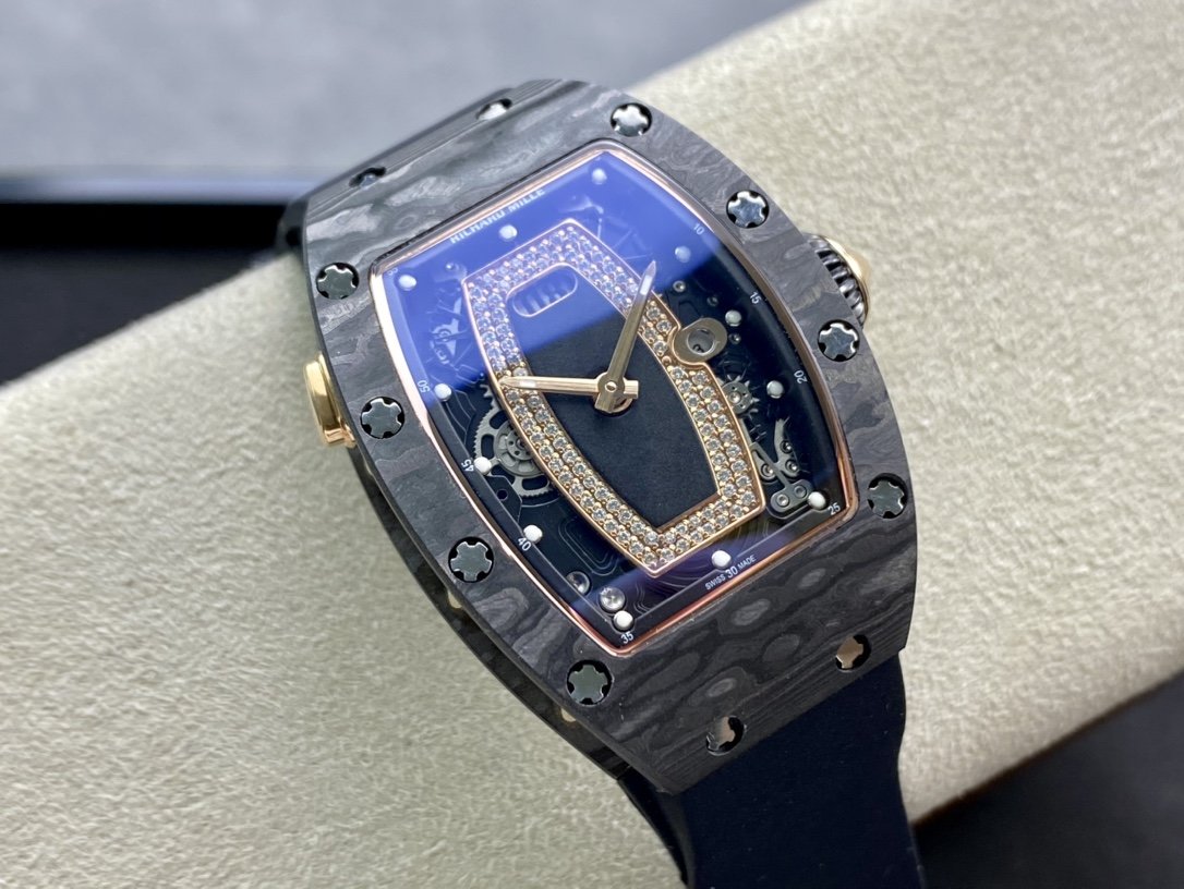 高仿理查德米勒 Richard Mille RM037碳纖維紅唇系列女士複刻手錶