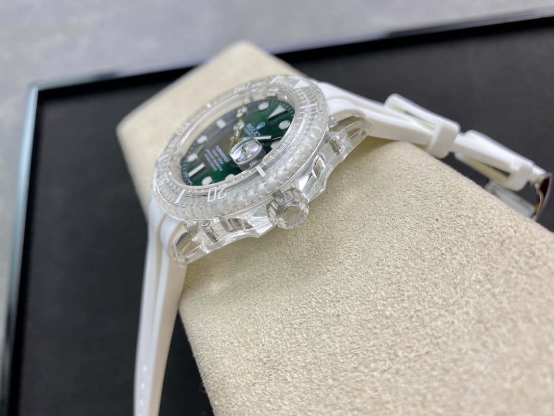 幻影实验室高仿劳力士聯名力作水晶系列透明水鬼2836机芯N厂手表