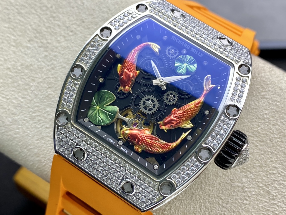 高仿理查德米勒Richard Mille型號RM57-01年年有魚滿鑽複刻手錶