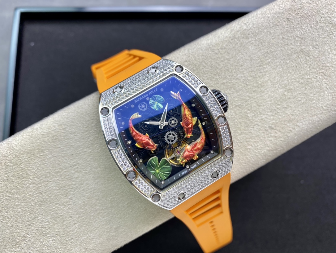 高仿理查德米勒Richard Mille型號RM57-01年年有魚滿鑽複刻手錶