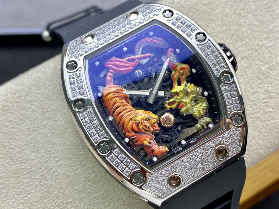 RICHARD MILLE仿表理查德米勒RM51-01 龍虎爭霸滿鑽腕表一比一複刻手錶