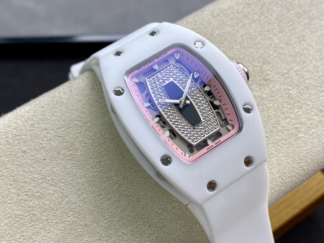 高仿理查德RM07紅唇陶瓷女表表徑31mm日本進口機械機芯複刻手錶
