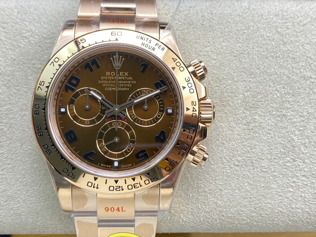 N廠手錶高仿勞力士全玫瑰金迪通拿系列專屬Cal.4130自動上鏈機芯複刻手錶