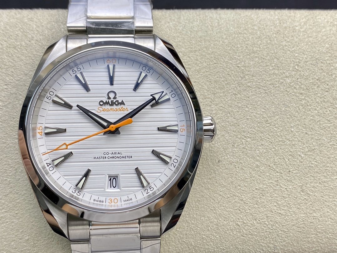 VS廠手錶仿表歐米茄海馬柚木橫紋盤150米高仿表,N廠手錶