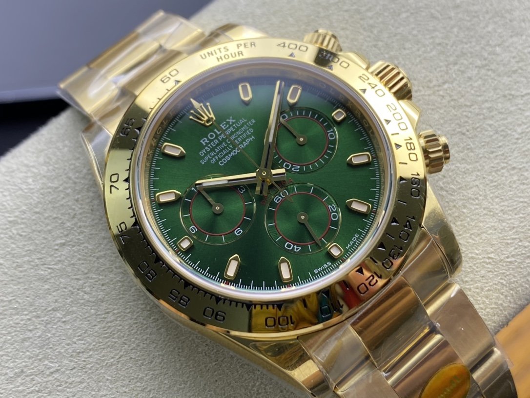 N廠手錶仿表勞力士ROLEX金綠迪迪通拿4130機芯複刻手錶,N廠手錶