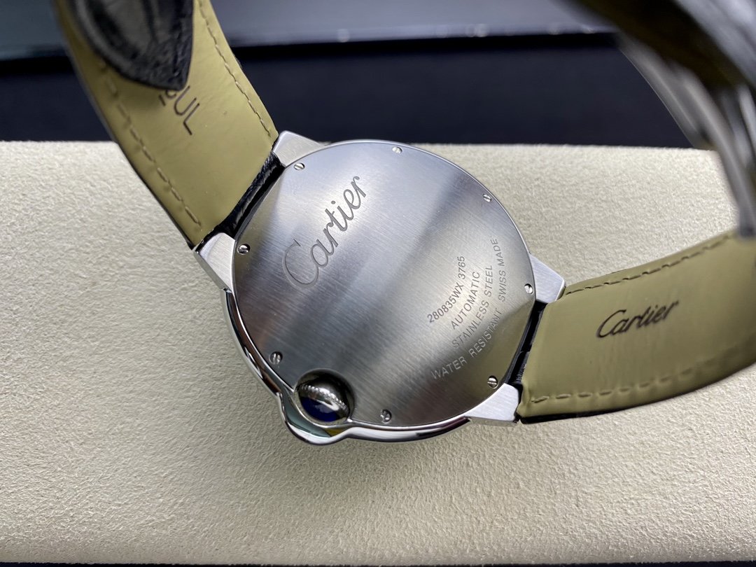 改裝專案：改莫桑鑽圈鱷魚皮帶V6廠手錶卡地亞藍氣球42mm,N廠手錶