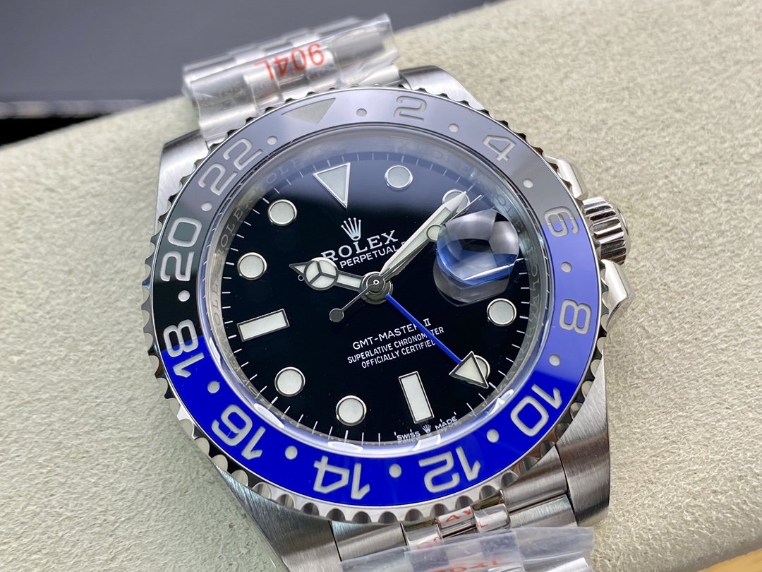 N廠手錶NOOB仿表勞力士格林尼治GMT 黑藍陶瓷圈複刻手錶,N廠手錶