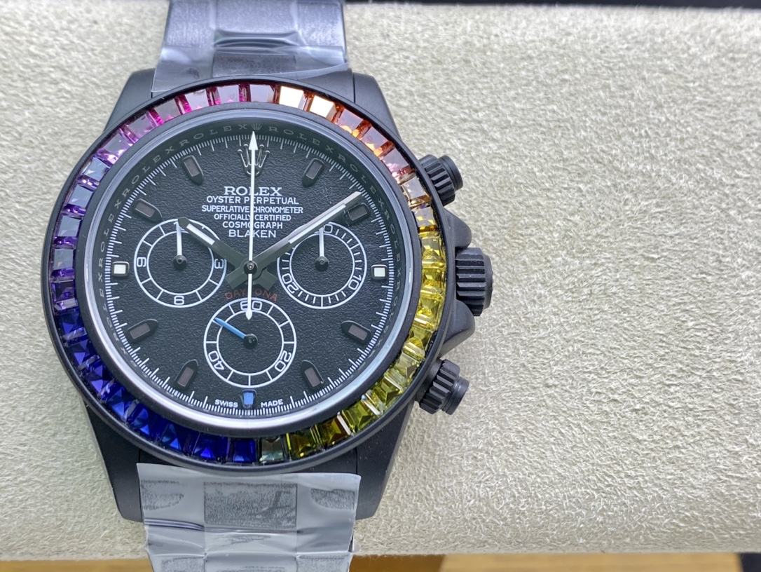 仿表Blacken改裝表TW廠手錶高仿勞力士碳黑鋼皇改裝迪通拿系列複刻手錶