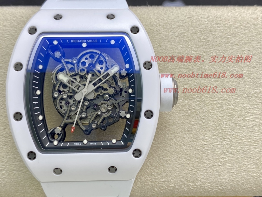 ZF廠手錶新品理查德白陶瓷RM55仿表,N廠手錶