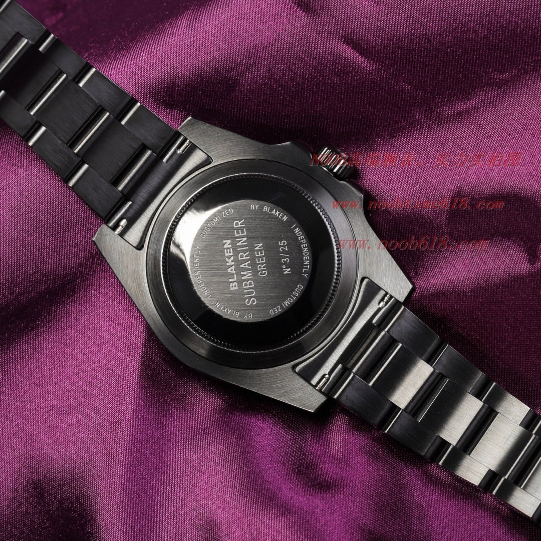 改裝手錶BLAKEN勞力士 Rolex 碳黑鋼皇水鬼系列,N廠手錶