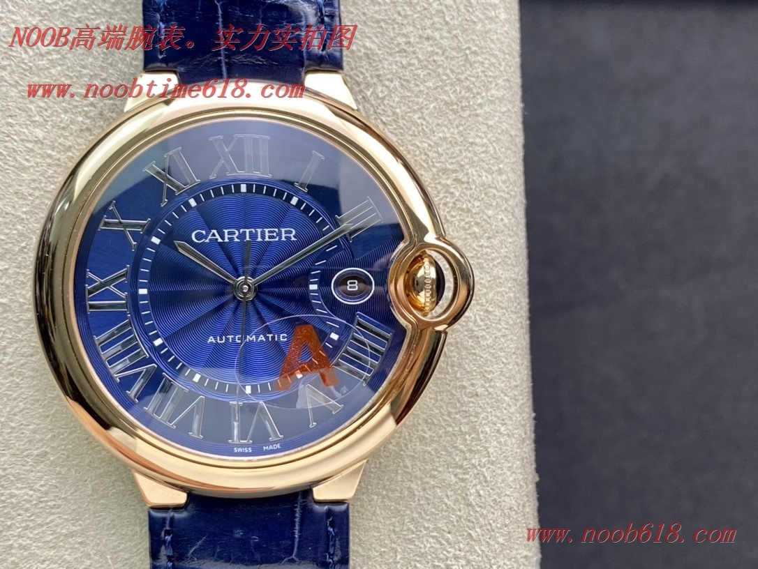 仿錶,精仿錶,複刻手錶客訂鱷魚皮帶 V6-Factory卡地亞42mm藍氣球,N廠手錶