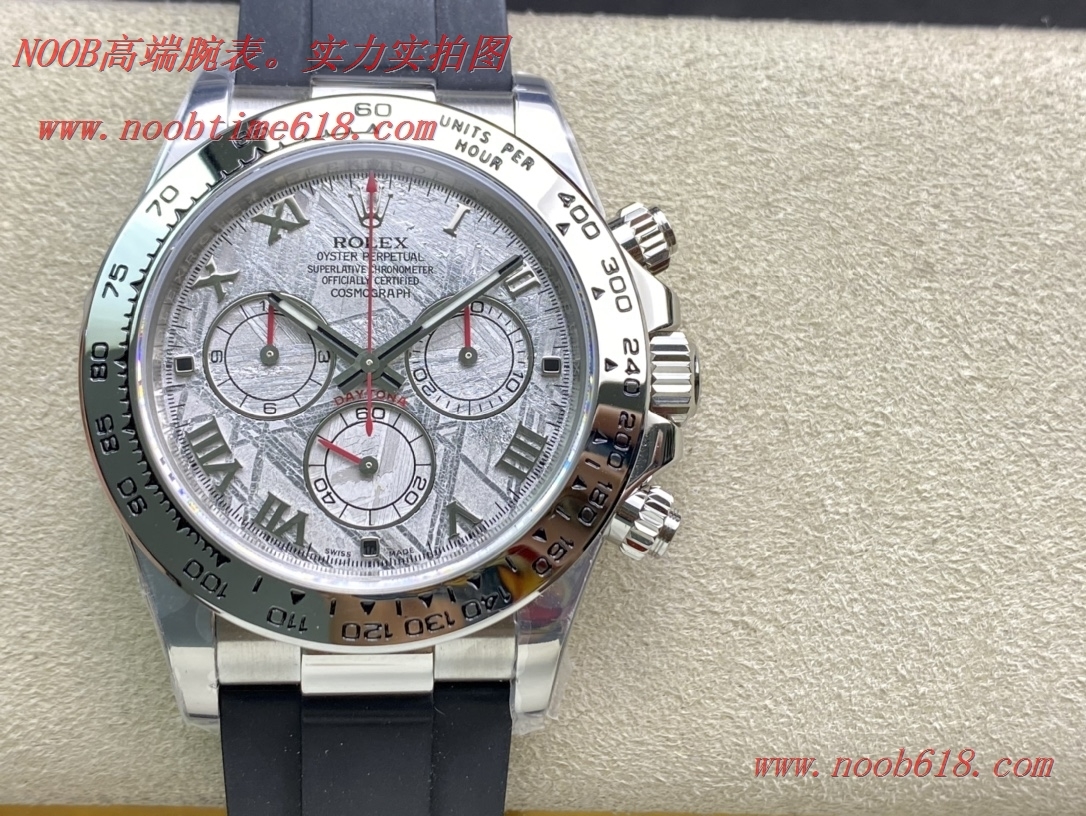NOOB廠手錶新款白金迪通拿隕石面專屬Cal.4130自動上鏈機芯,N廠手錶