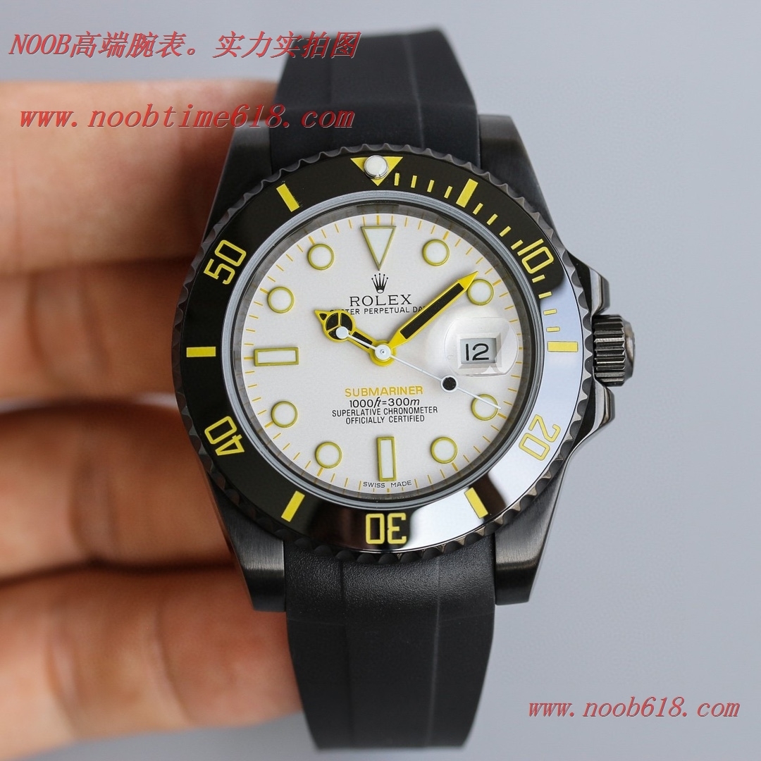 BLAKEN勞力士Rolex碳黑鋼皇膠帶款水鬼系列,N廠手錶
