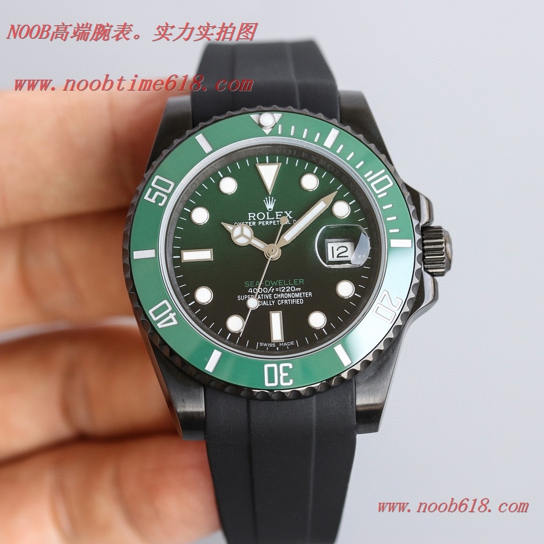 仿錶,精仿錶,複刻錶BLAKEN勞力士Rolex碳黑鋼皇膠帶款水鬼系列,N廠手錶